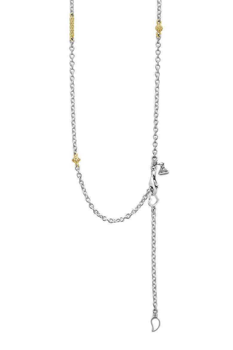 'Caviar Icon' Chain Necklace, Alternate, color, SILVER