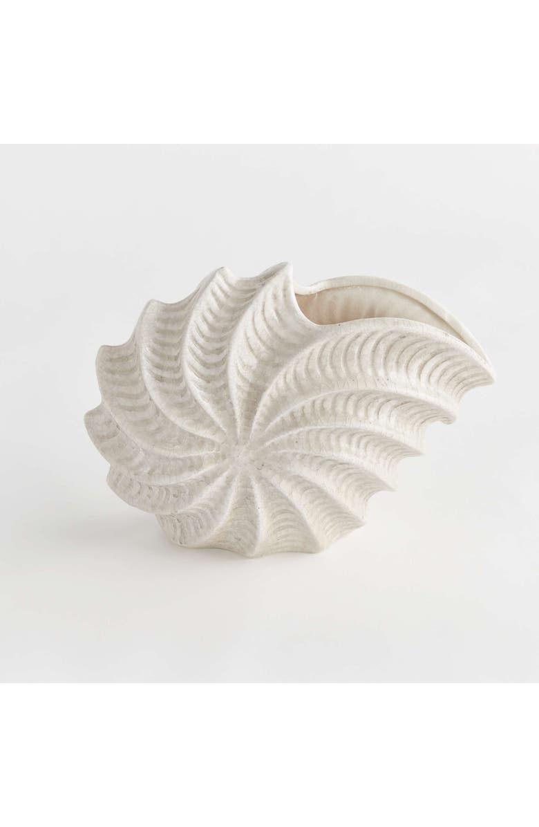 Napa Home & Garden Nautilus Shell Vase, Alternate, color, Off-White