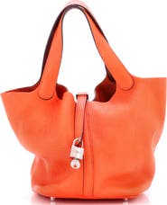 Pre-Owned Hermes Eclat Picotin Lock Bag Clemence MM