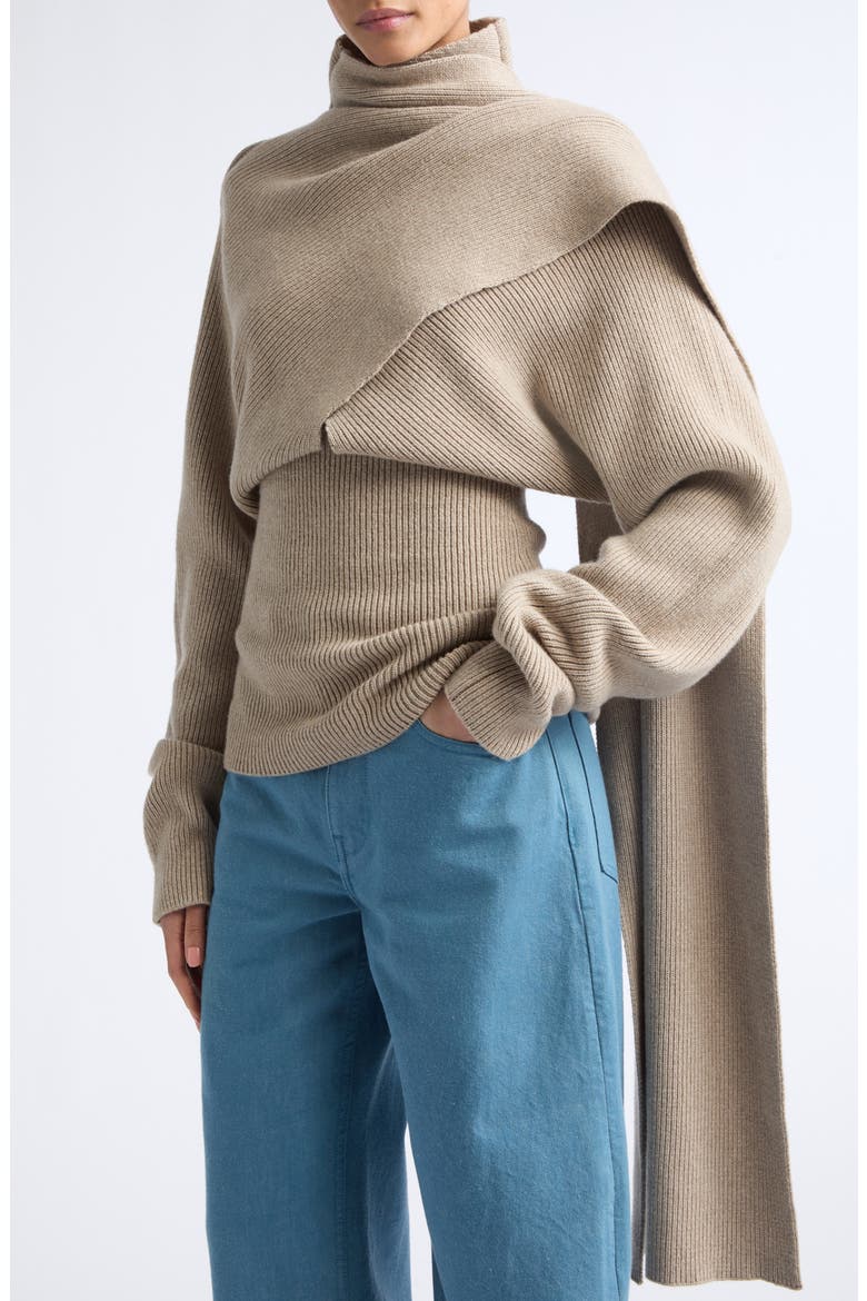 Wright Wool & Cashmere Sweater, Alternate, color, SORREL MELANGE