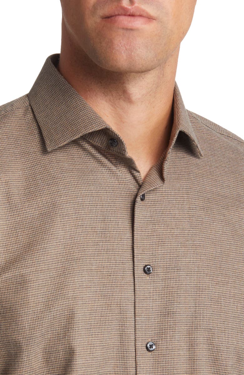 Nordstrom Trim Fit Houndstooth Dress Shirt, Alternate, color, 