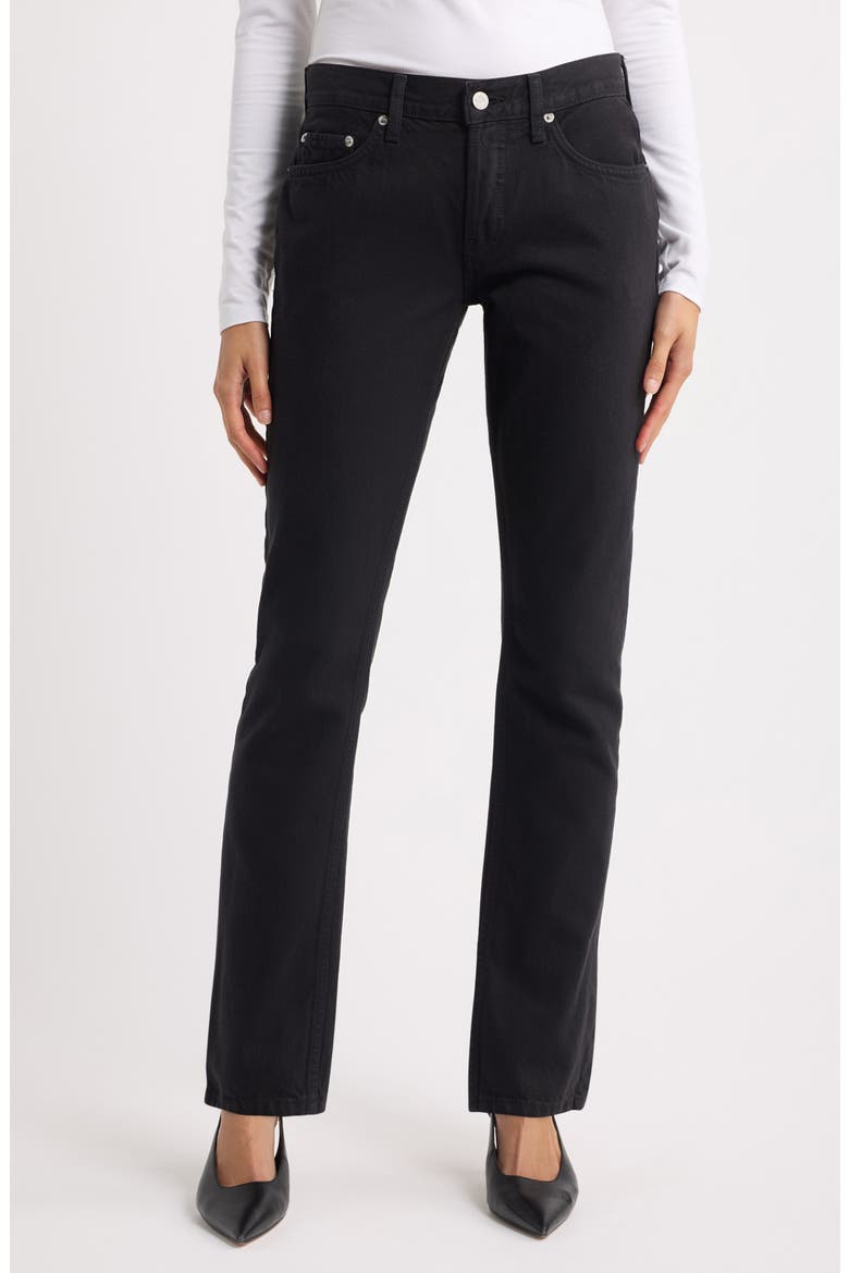 Slim Fit Cigarette Jeans, Main, color, WASHED BLACK