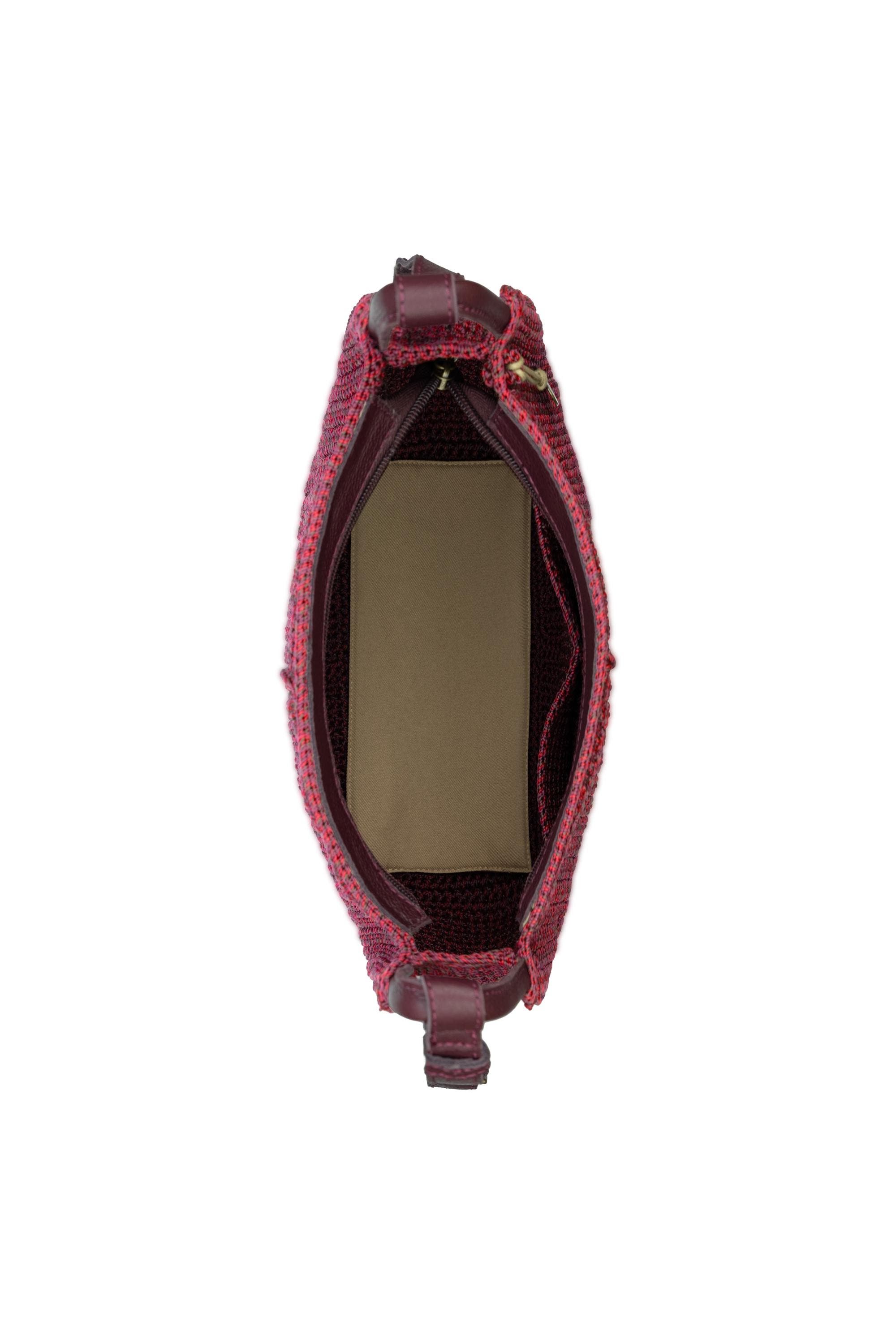 Los Feliz Crossbody Crochet Bag, Alternate, color, Black Cherry Static