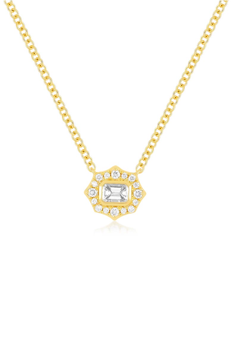 EF Collection Daphne Diamond Pendant Necklace, Alternate, color, Gold