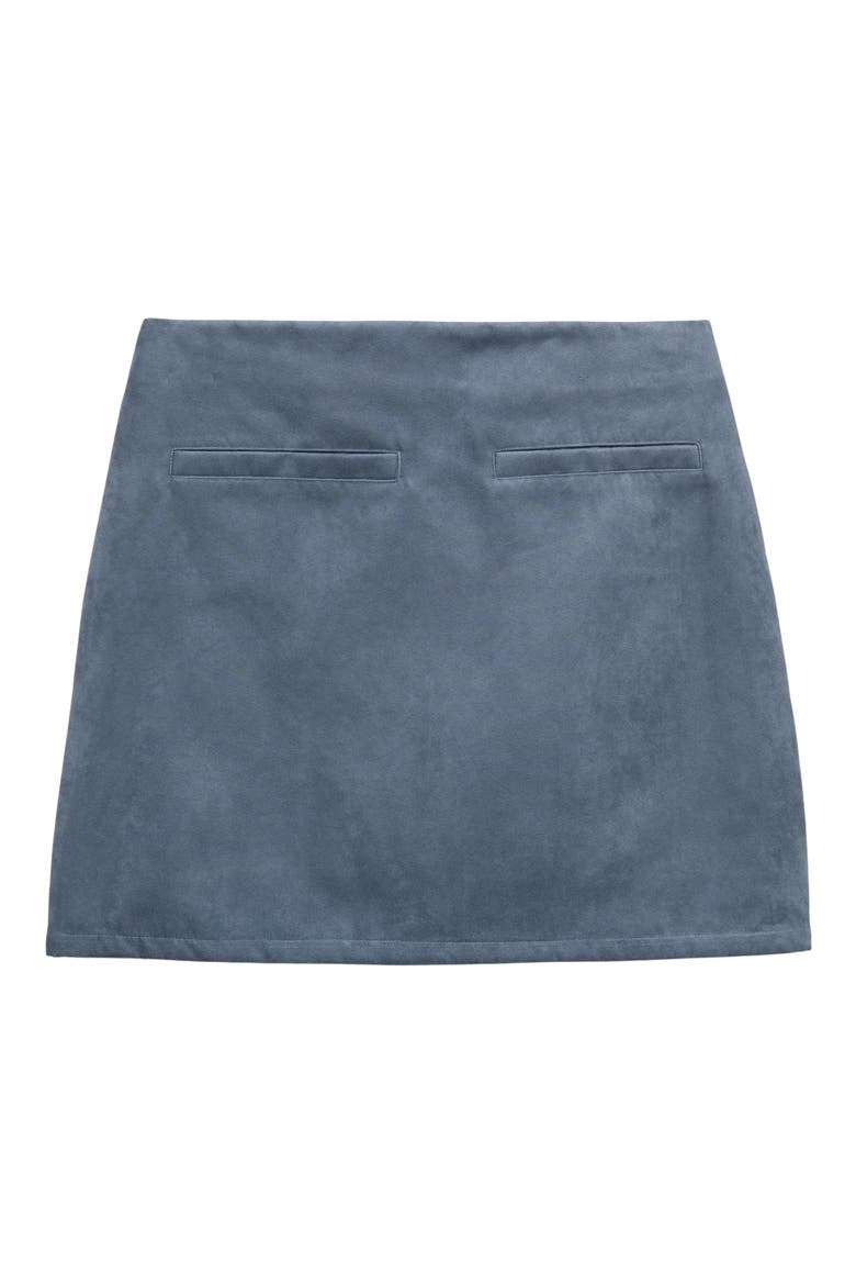 Faux Suede Miniskirt, Main, color, MID BLUE