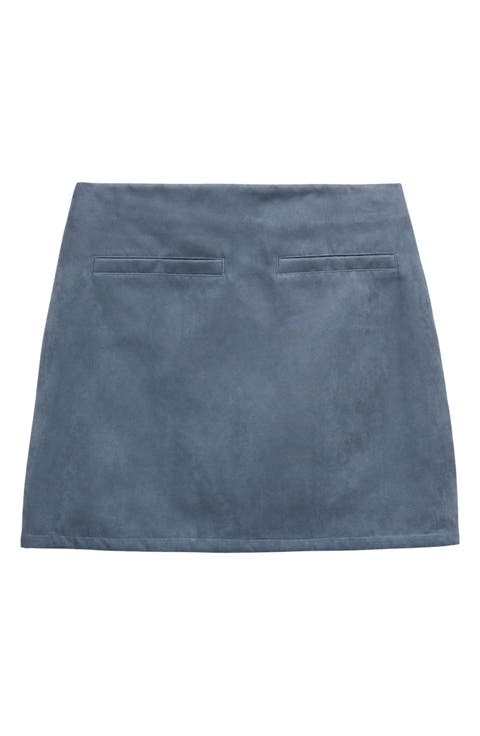 Faux Suede Miniskirt
