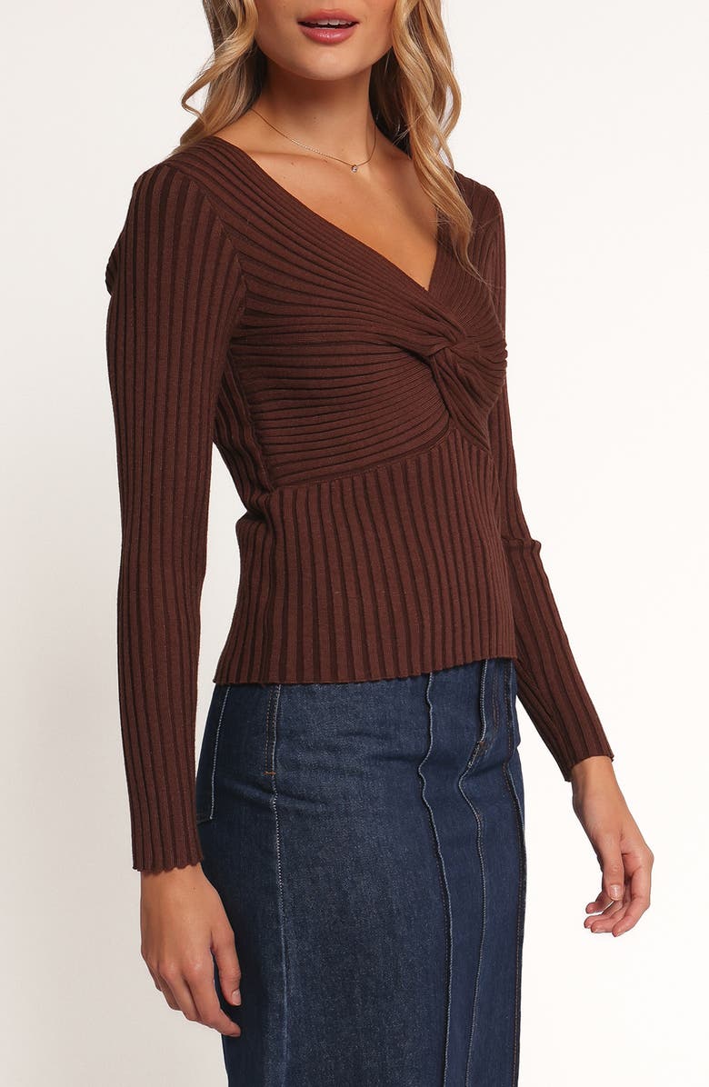 Petal & Pup Demi Twist Rib Sweater, Alternate, color, Brown