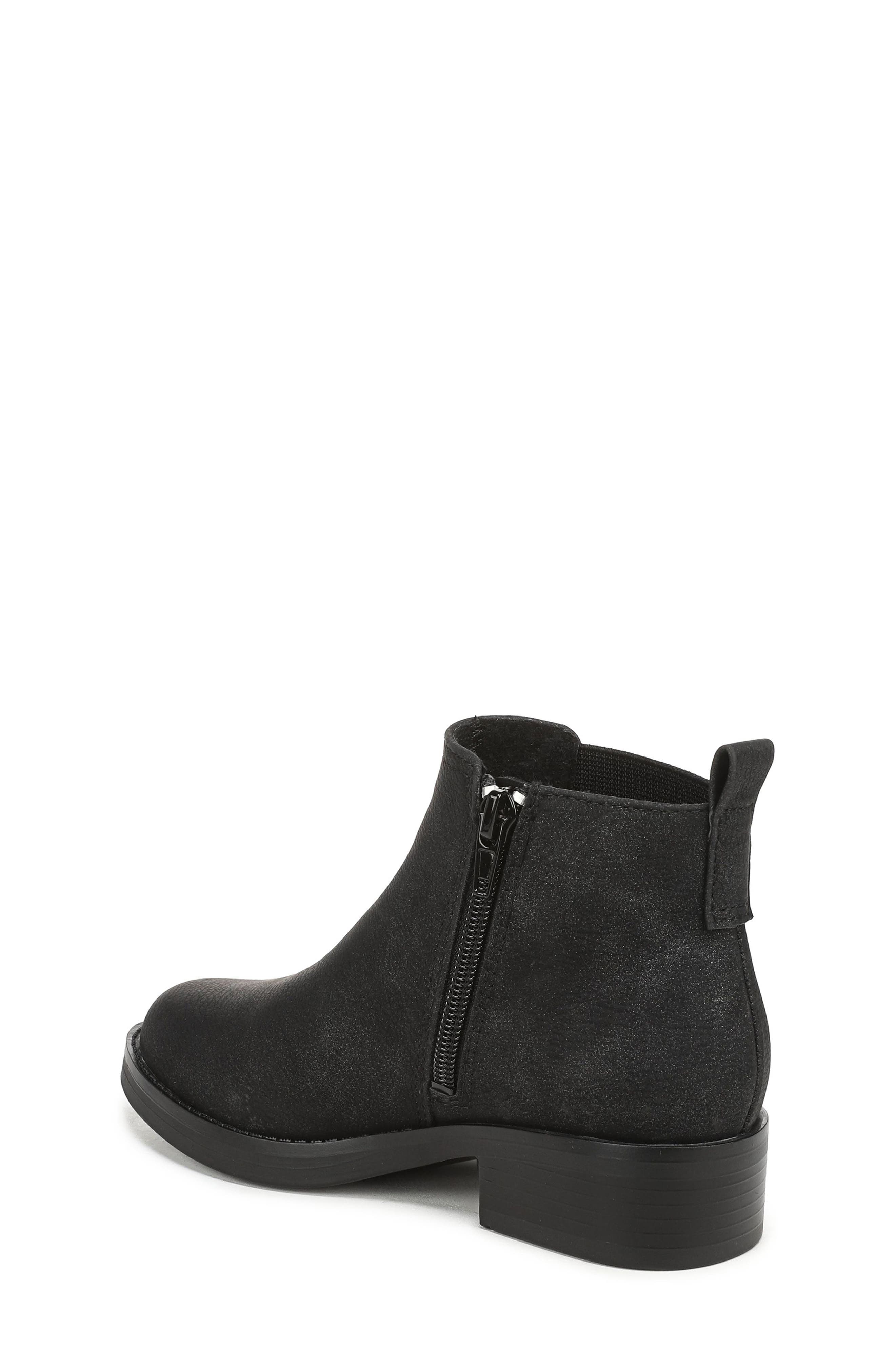 Kids' Zander Glitter Ankle Boot, Alternate, color, BLACK FAUX LEATHER