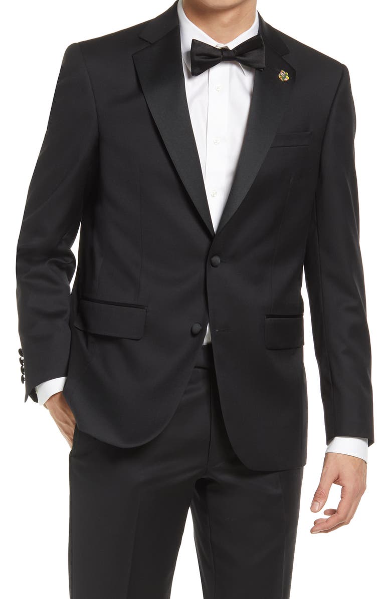 Ted Baker London Jenner Slim Fit Notch Lapel Wool Tuxedo, Alternate, color,