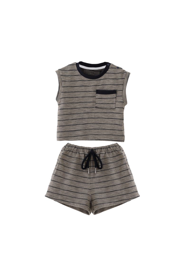 Stripe Pocket Set, Main, color, Grey