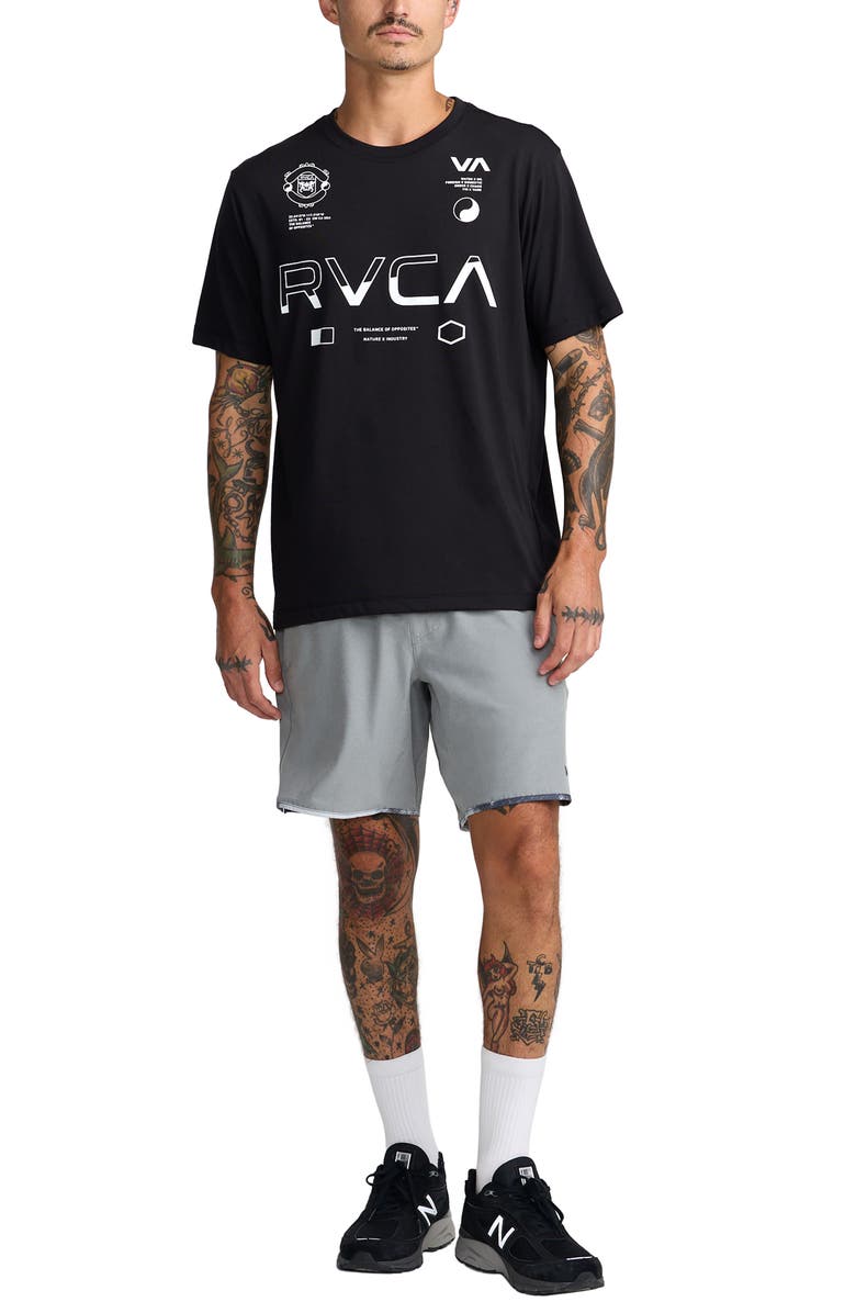 RVCA Yogger Stretch Contrast Shorts, Alternate, color, Heather Grey