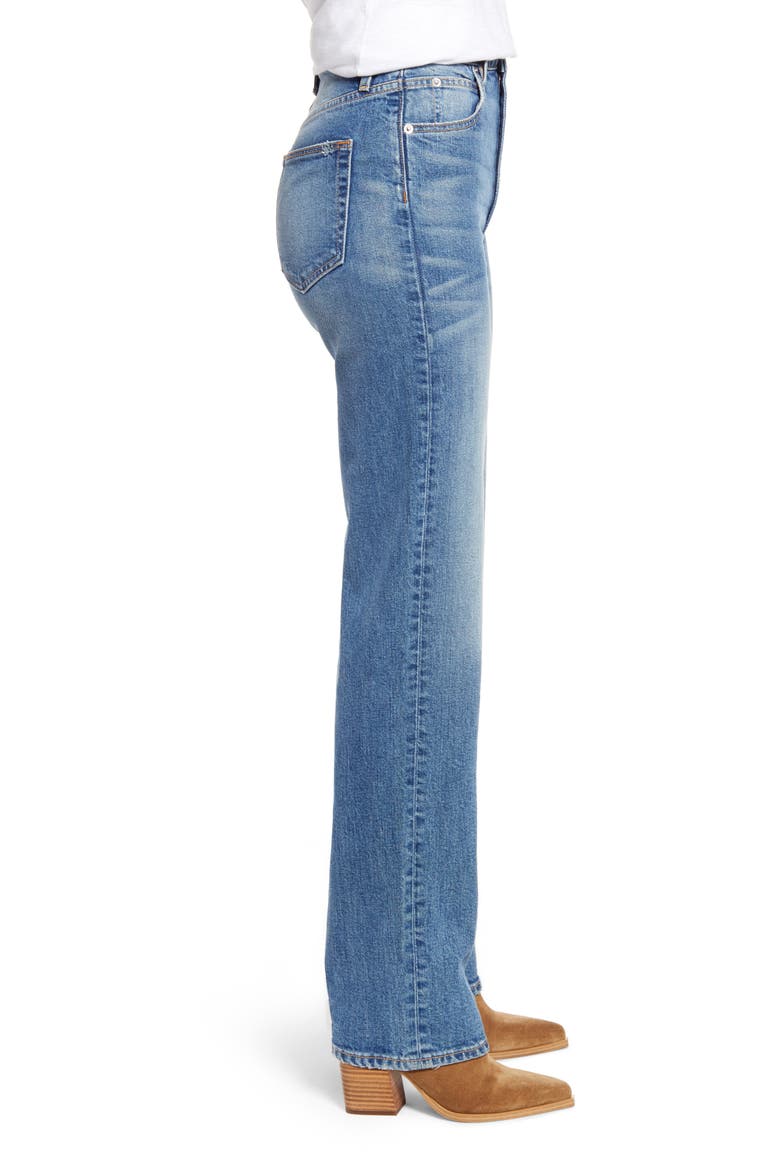 London High Waist Straight Leg Jeans, Alternate, color, BLUE BIRD