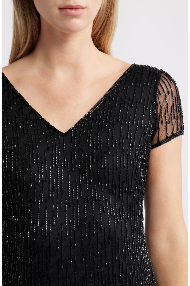 Beaded Gown, Alternate, color, BLACK