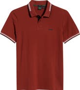 BOSS Paul Tipped Stretch Cotton Polo
