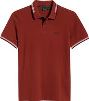 BOSS Paul Tipped Stretch Cotton Polo