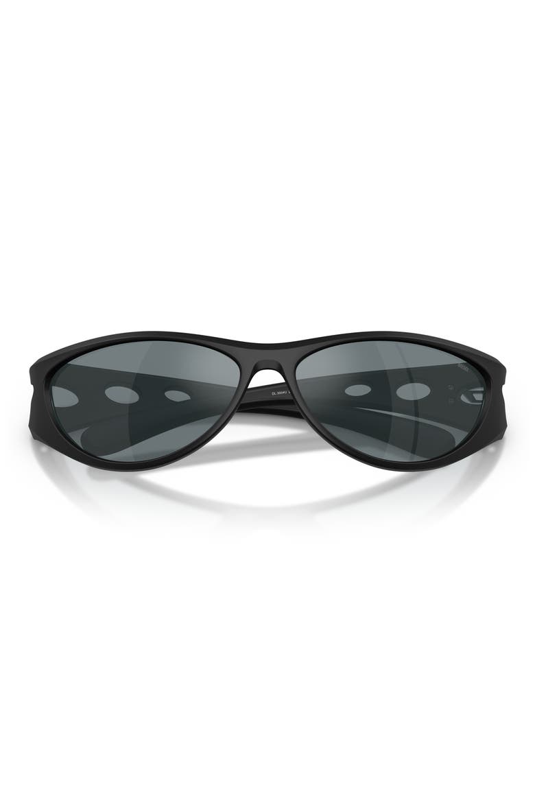 63mm Oversize Cat Eye Sunglasses, Alternate, color, MATTE BLACK/ BLACK MIRROR