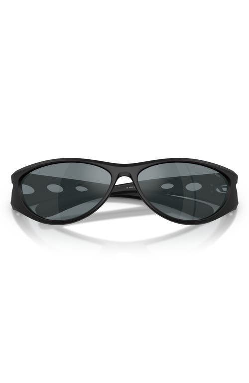 Diesel ® 63mm Oversize Cat Eye Sunglasses In Matte Black/black Mirror