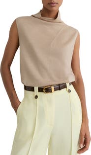 Reiss Honey Funnel Neck Knit Shell