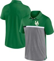 FANATICS Men's Fanatics Branded Green/Heathered Gray Oregon Ducks Split Block Color Block Polo