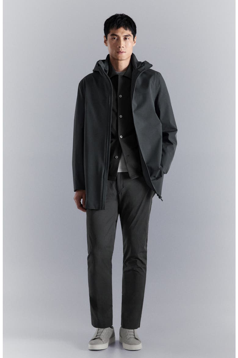 Hooded Water Repellent Parka, Alternate, color, DARK GREY