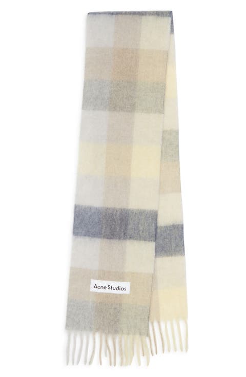 Vally Plaid Alpaca, Wool & Mohair Blend Scarf
