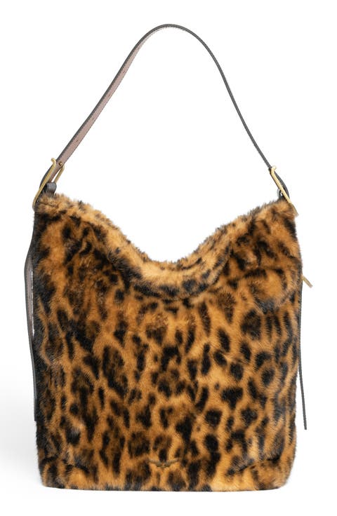 Jane X-Large Leo Faux Fur Hobo Bag