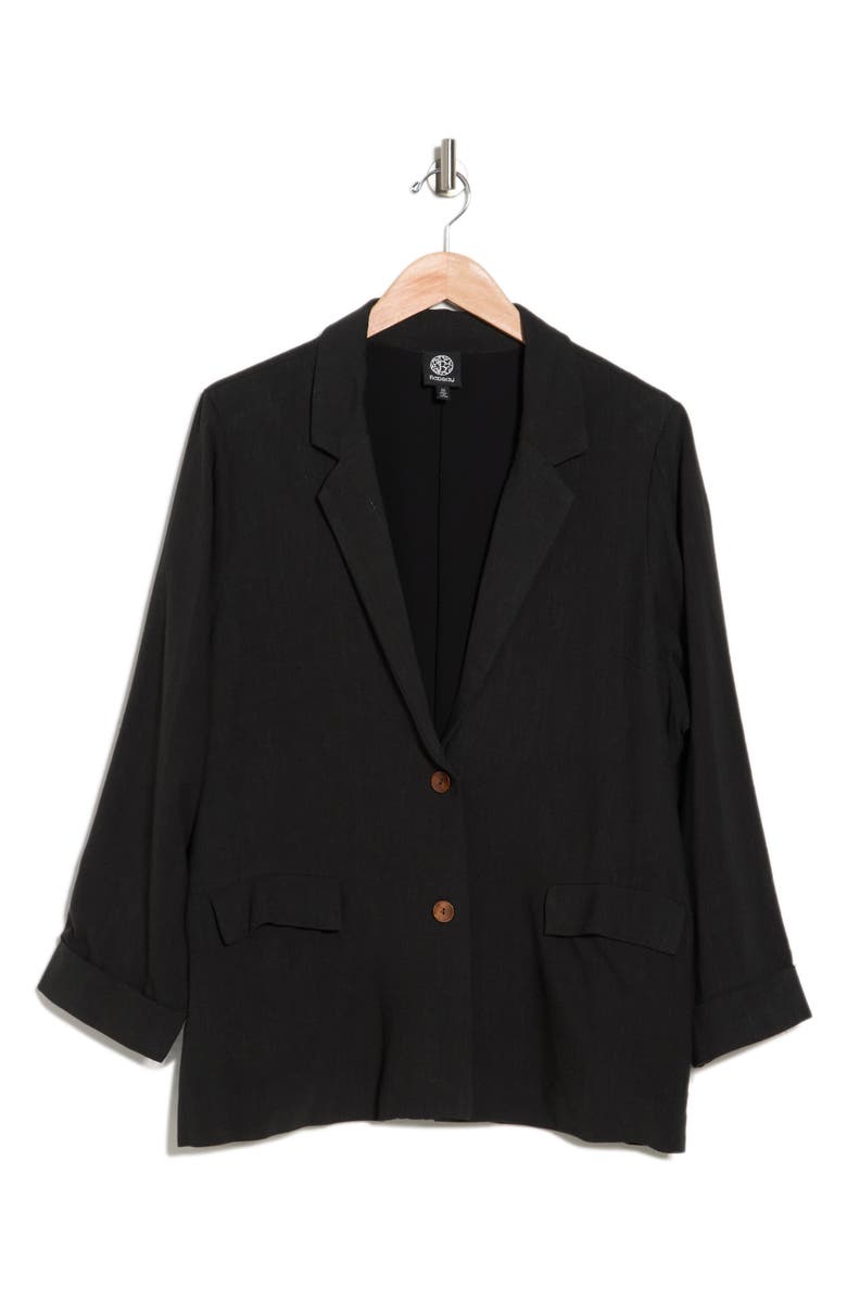 Bobeau Two Button Notch Lapel Blazer, Alternate, color, 