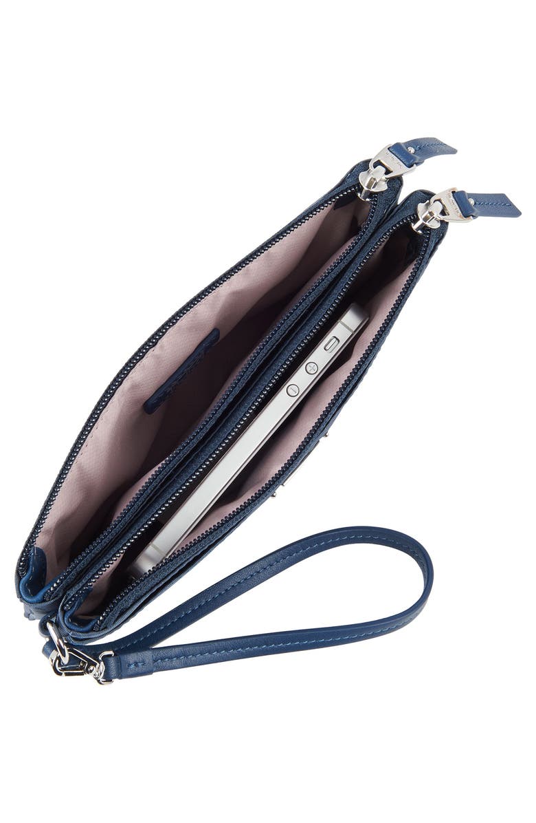 TUMI Voyageur Nylon Double Zip Wristlet, Alternate, color, Cadet