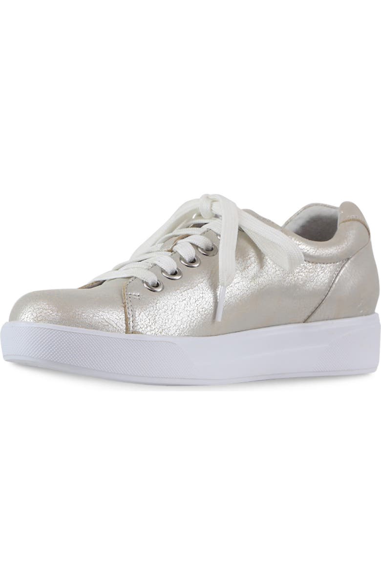 Munro Tilly Sneaker, Alternate, color, Stone Matte Silver Leather