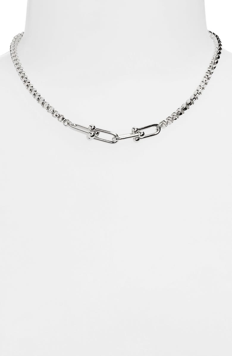 Justine Clenquet Hanel Necklace, Alternate, color, Palladium