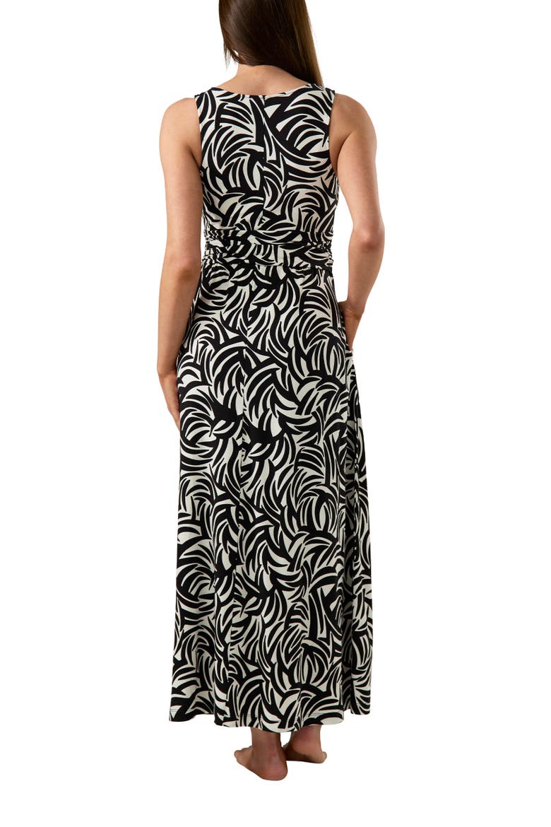 V-Neck Maxi Dress with Pockets, Alternate, color, Black Current