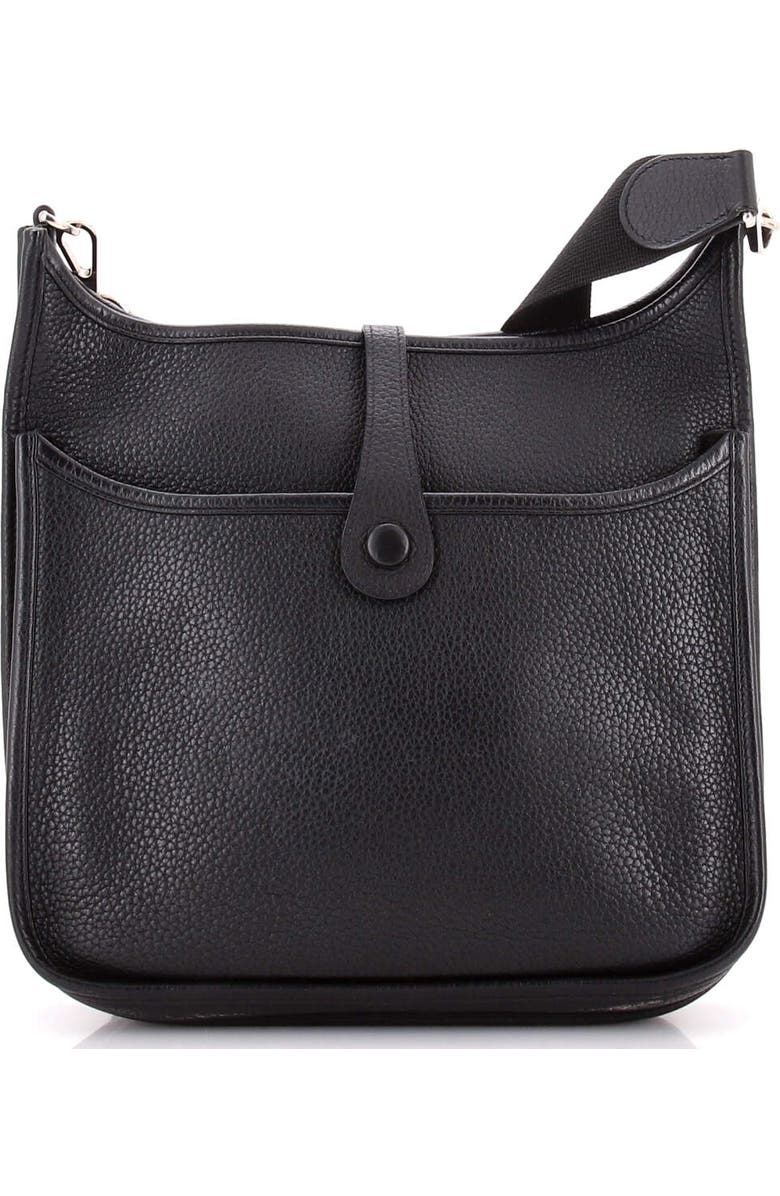 Pre-Owned Hermes Evelyne Bag Gen III Clemence PM, Alternate, color, Noir