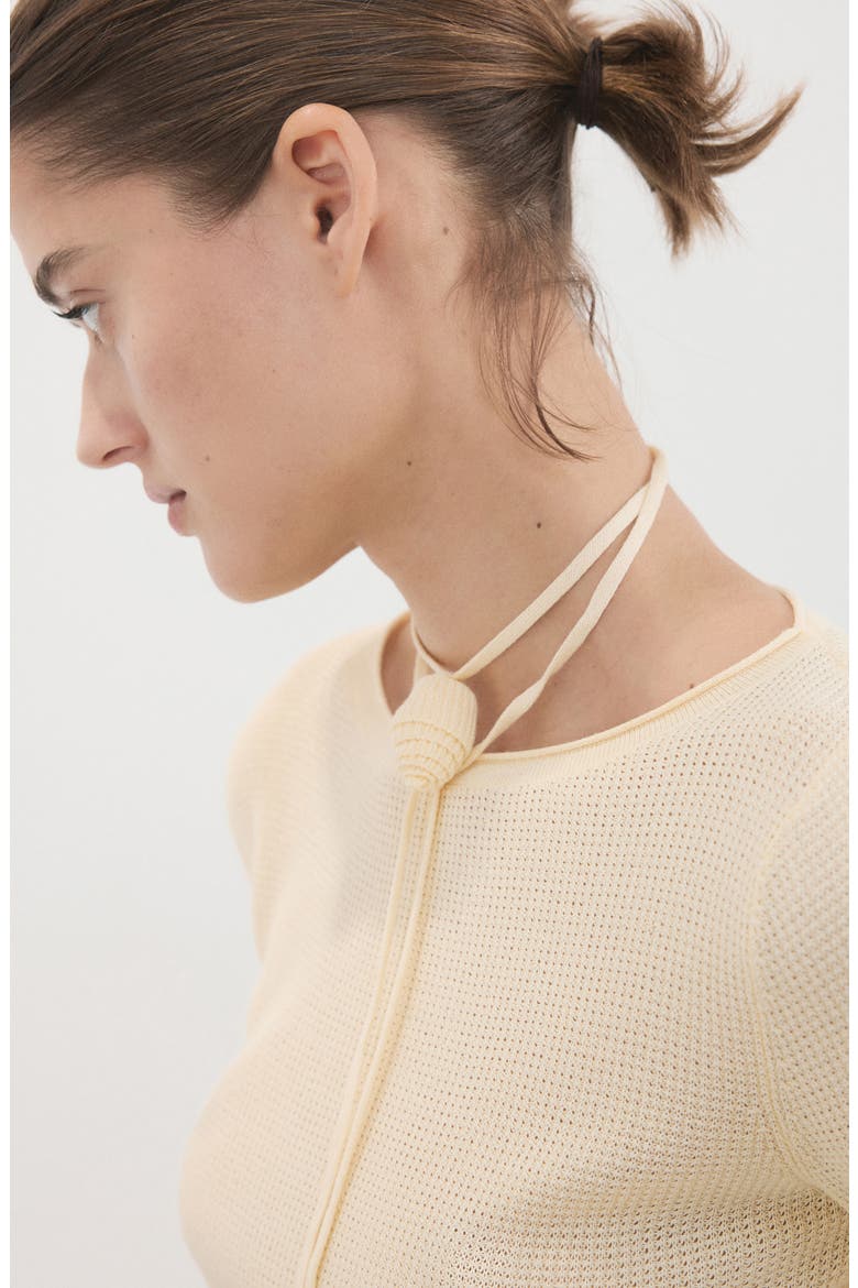 Asymmetric Rib Sweater, Alternate, color, PASTEL YELLOW