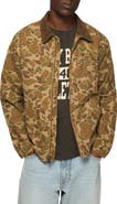 Lucky Brand Camo Cotton Canvas Zip Jacket
