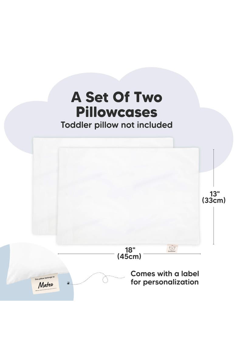 KeaBabies 2-Pack My Little Dreamy [Protect+] Waterproof Pillowcase, Alternate, color, Soft White