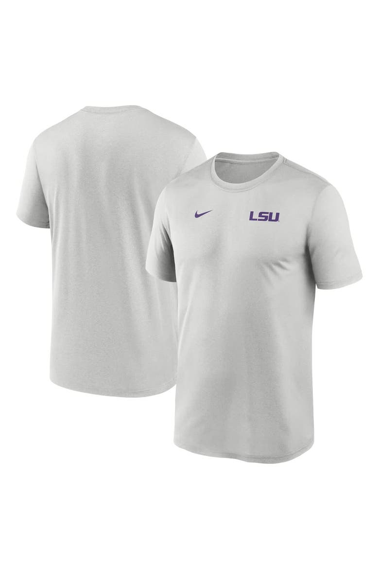 Men's Nike Gray LSU Tigers 2025 Sideline Small Logo Legend Performance T-Shirt, Main, color, Gray