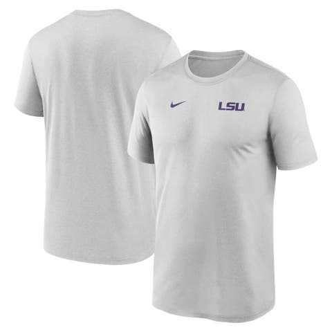 Men's Nike Gray LSU Tigers 2025 Sideline Small Logo Legend Performance T-Shirt