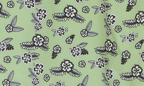 BEACH BROS BEACH BROS FLORAL LEAF PRINT SWIM TRUNKS 