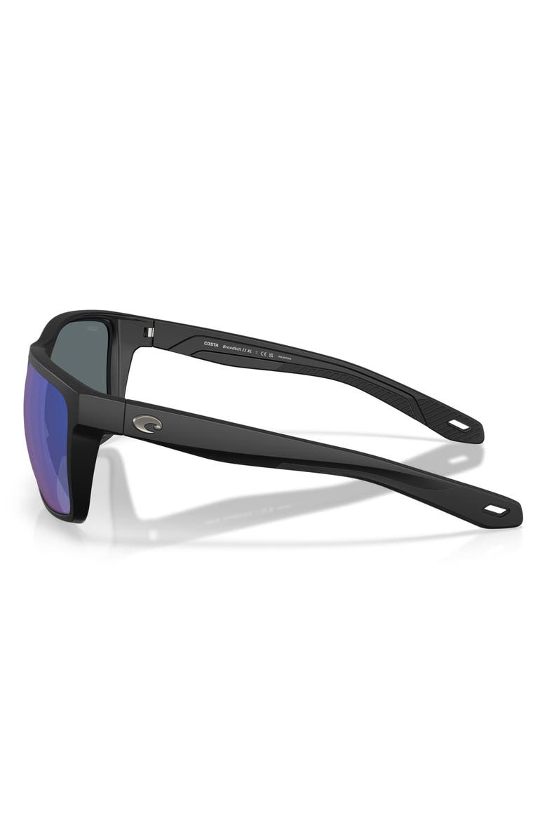 Costa Del Mar Broadbill II XL 62mm Sunglasses, Alternate, color, Matte Black / Blue Mirror