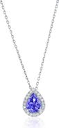 SOUZANA by Suzy Levian 14K Gold Tanzanite & White Diamond Pendant Necklace