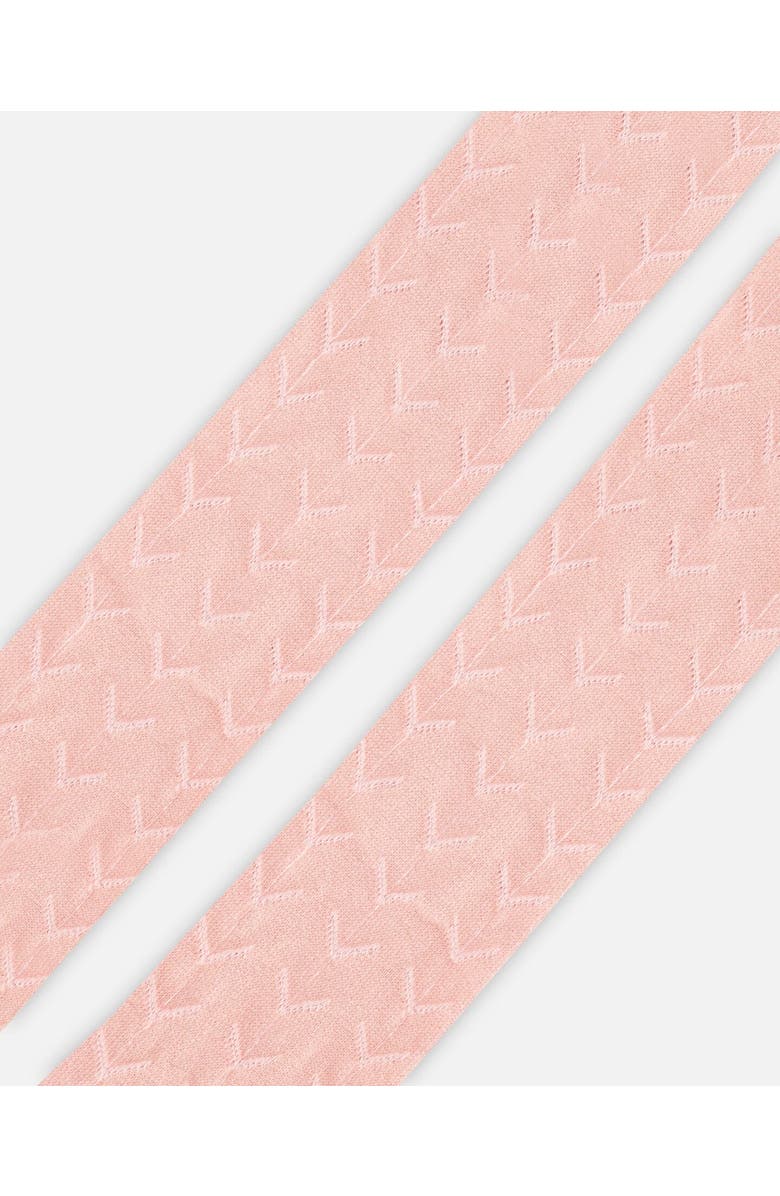 Deux par Deux Baby Girl's Tonal Jacquard Tights Light Pink, Alternate, color, 