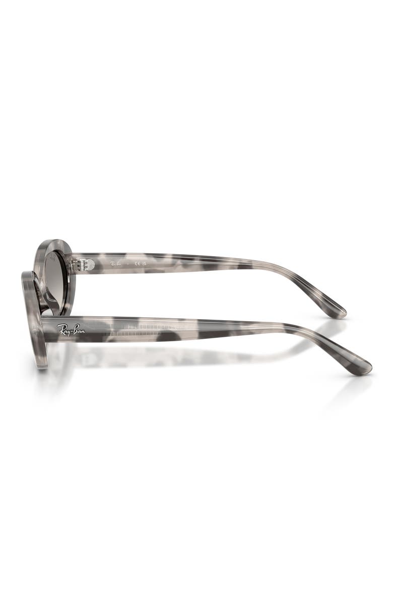 54mm Gradient Oval Sunglasses, Alternate, color, OPAL GREY HAVANA / CLEAR GREY