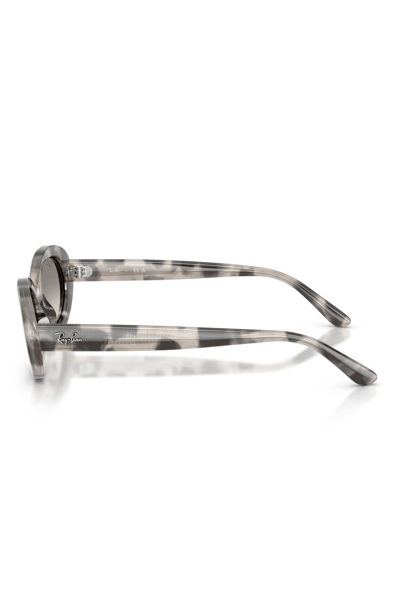 Ray-Ban 54mm Gradient Oval Sunglasses, Alternate, color, Opal Grey Havana / Clear Grey