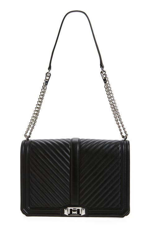 Chevron Quilted Jumbo Love Crossbody