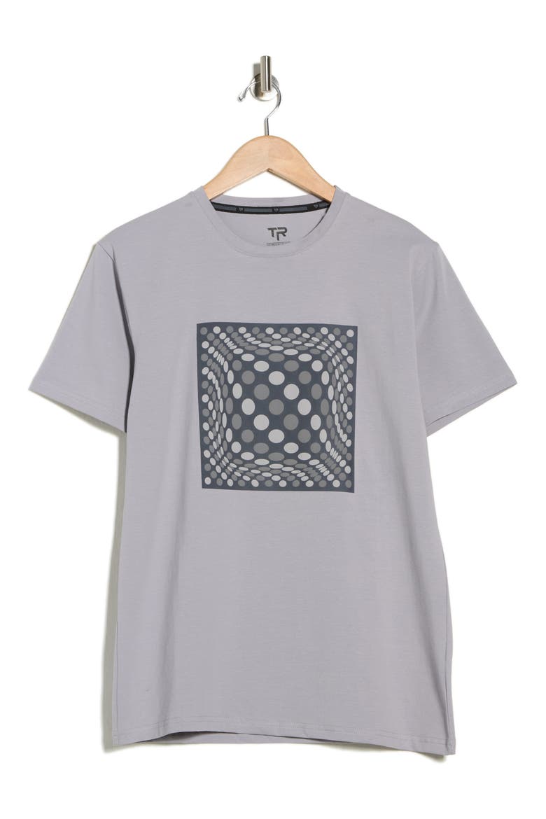 3D Abstract Graphic T-Shirt, Alternate, color, GREY