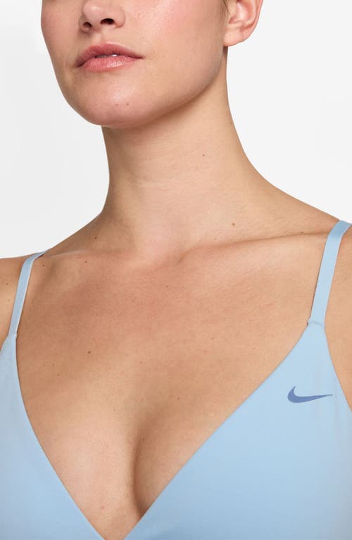 Nike Form Light-support Non-padded Triangle Sports Bra In Blue