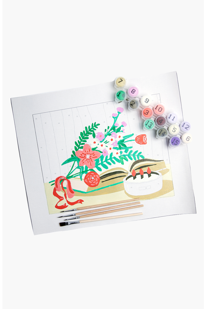 Pages and Petals Paint by Numbers Kit, Main, color, Multicolor