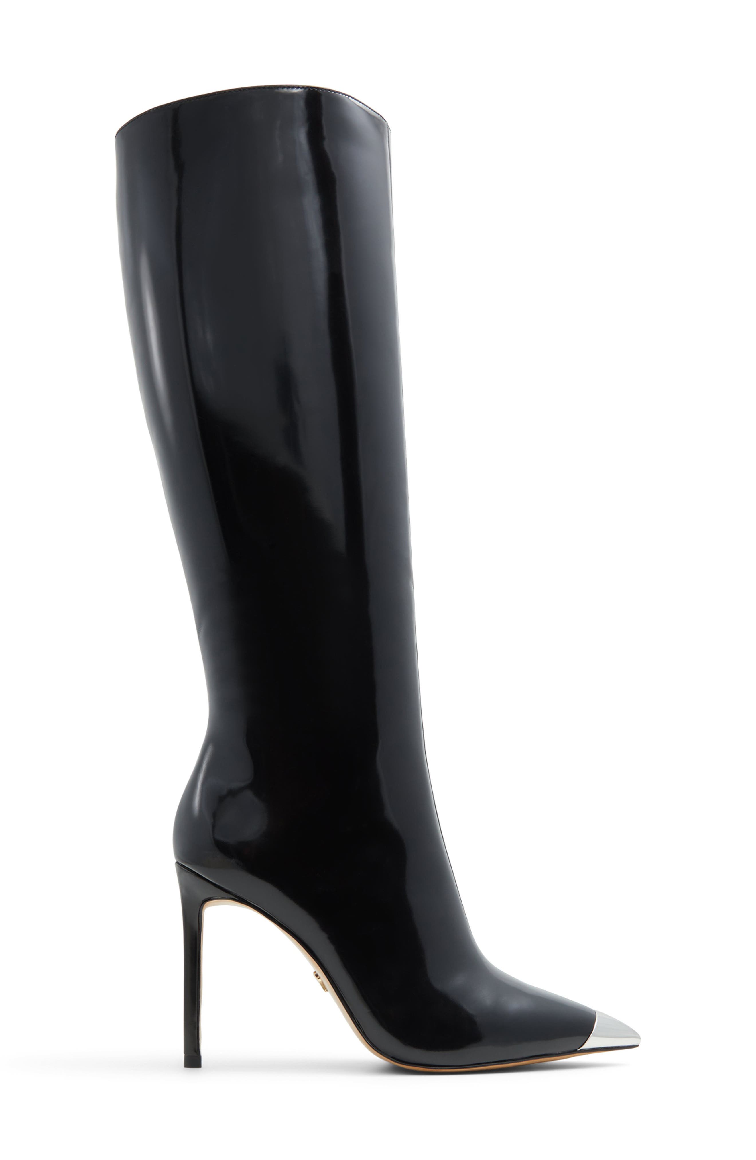 ALDO Agathea Pointed Cap Toe Knee High Boot, Alternate, color, 