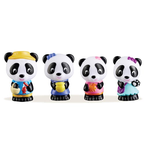 Timber Tots Panda Family 4 Mini Bear Figures Playset In Multi