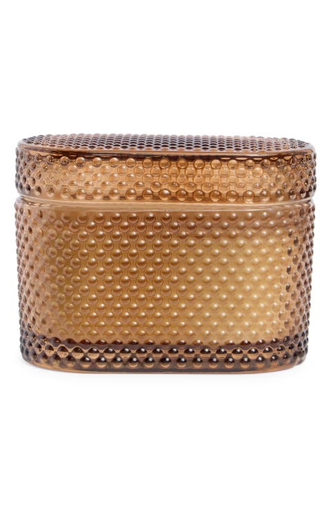 Sandalwood Rectangular Studded Candle